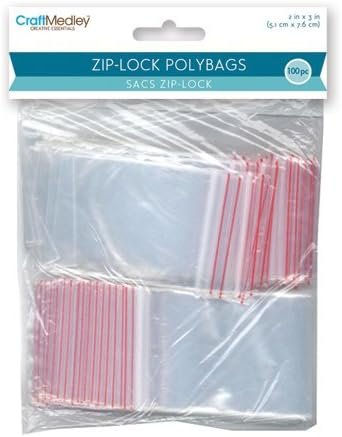 Ziplock Polybags 2"X3" 100/Pkg-