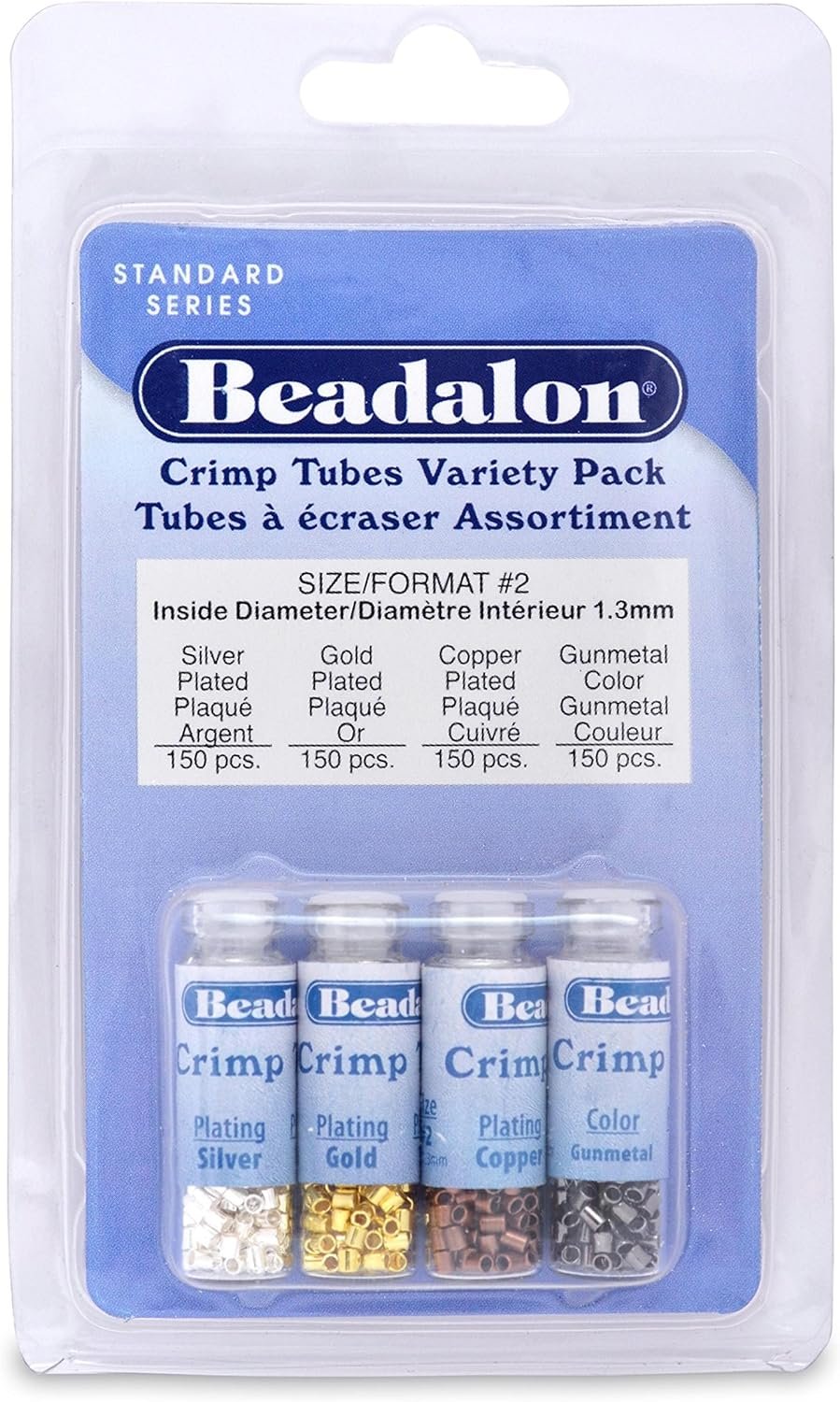 Beadalon Crimp Tubes VP Size 2 600pc