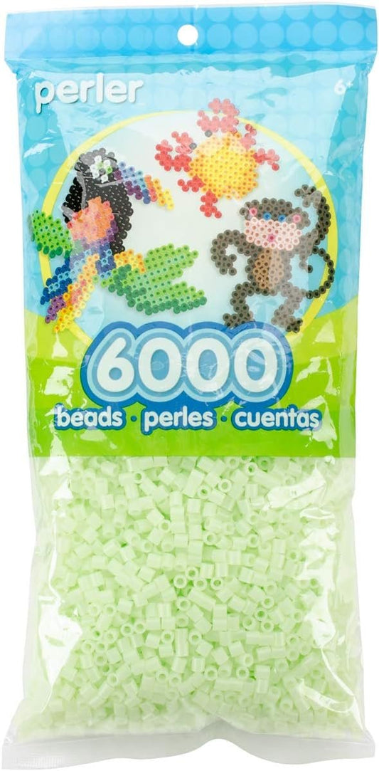 Perler Beads Fuse Beads for Crafts, 6000pcs, Glow in the Dark green