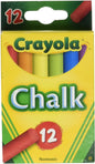 Crayola Chalk, Assorted Colors, 12 Sticks Per Box