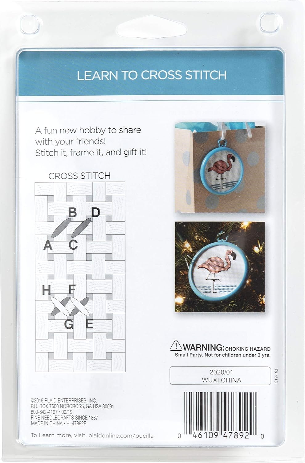 Bucilla 47892E My 1st Stitch Counted Cross Stitch Kit, 3", Sloth