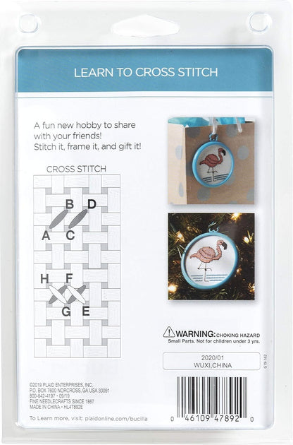 Bucilla 47892E My 1st Stitch Counted Cross Stitch Kit, 3", Sloth