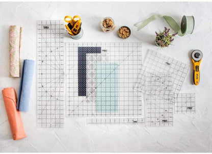 OLFA 1071800 QR-16S 16-1/2-Inch Square Frosted Advantage Acrylic Ruler