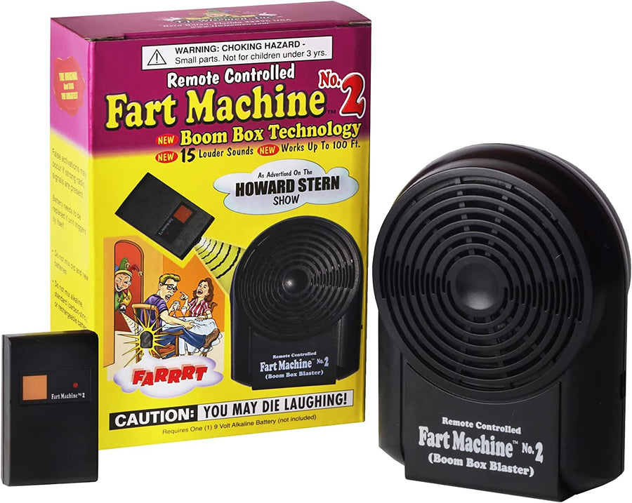 T.J. Wisemen, Inc. Remote Controlled Fart Machine #2 with Boom Box Technology - 15 Realistic Sounds - Wireless with 100 ft Range