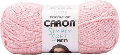 Caron Yarn Simply PAR, Soft Pink Sparkle