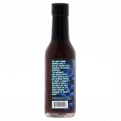 Hellfire Blueberry Hell Hot Sauce with Carolina Reaper Peppers, Gourmet, Award-Winning Fruit-Based Hot Sauce, 5 oz.