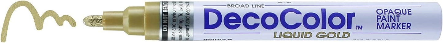 UCHIDA 300-C-GLD Marvy Deco Color Broad Point Paint Marker, Gold