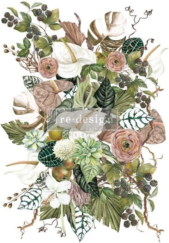 Re-Design Redesign Transfer ANTHURIUM, White