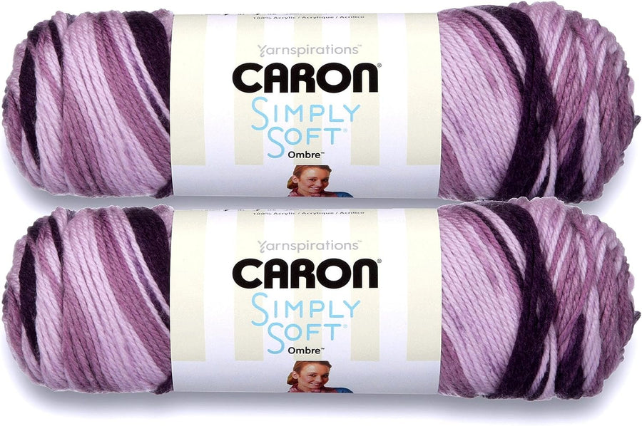 Simply Soft Ombres Yarn-Grape Purple