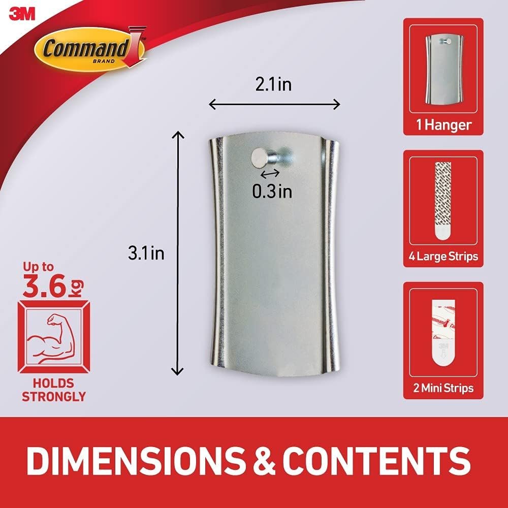 Command 17048-ES Universal Picture Hanger, 3 inches, Jumbo