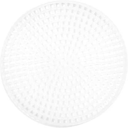 Cousin DIY 7 Count Plastic Stitching Canvas, Round 3", 10/Pkg, White