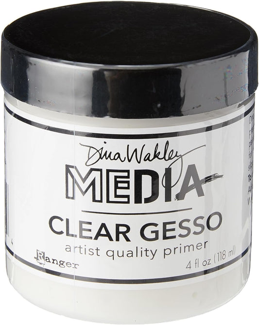 Ranger MDM46424 Dina Wakley Media Gesso 4oz Jar-Clear, (Parent)