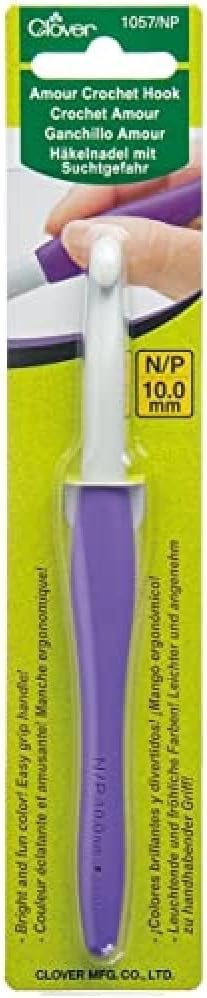 Clover 1057/NP Amour Crochet Hook, Size N/P/10.0mm