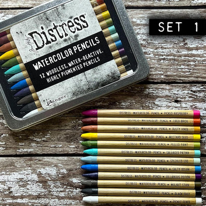 Ranger Industries Tim Holtz Distress Watercolour Pencils Kit 1 (12 Pack)