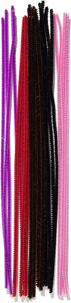 Cousin DIY Multicolor Chenille Stem Pipe Cleaners, 3mm x 12 inch, 25 Pack