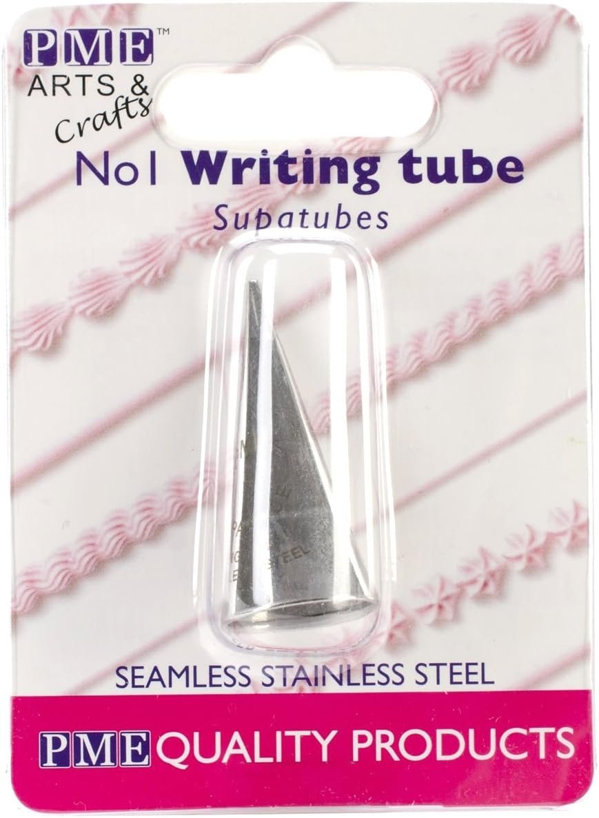 PME Seamless Stainless Steel Supatube Decorating Tip, Writer #1, Standard, Silver