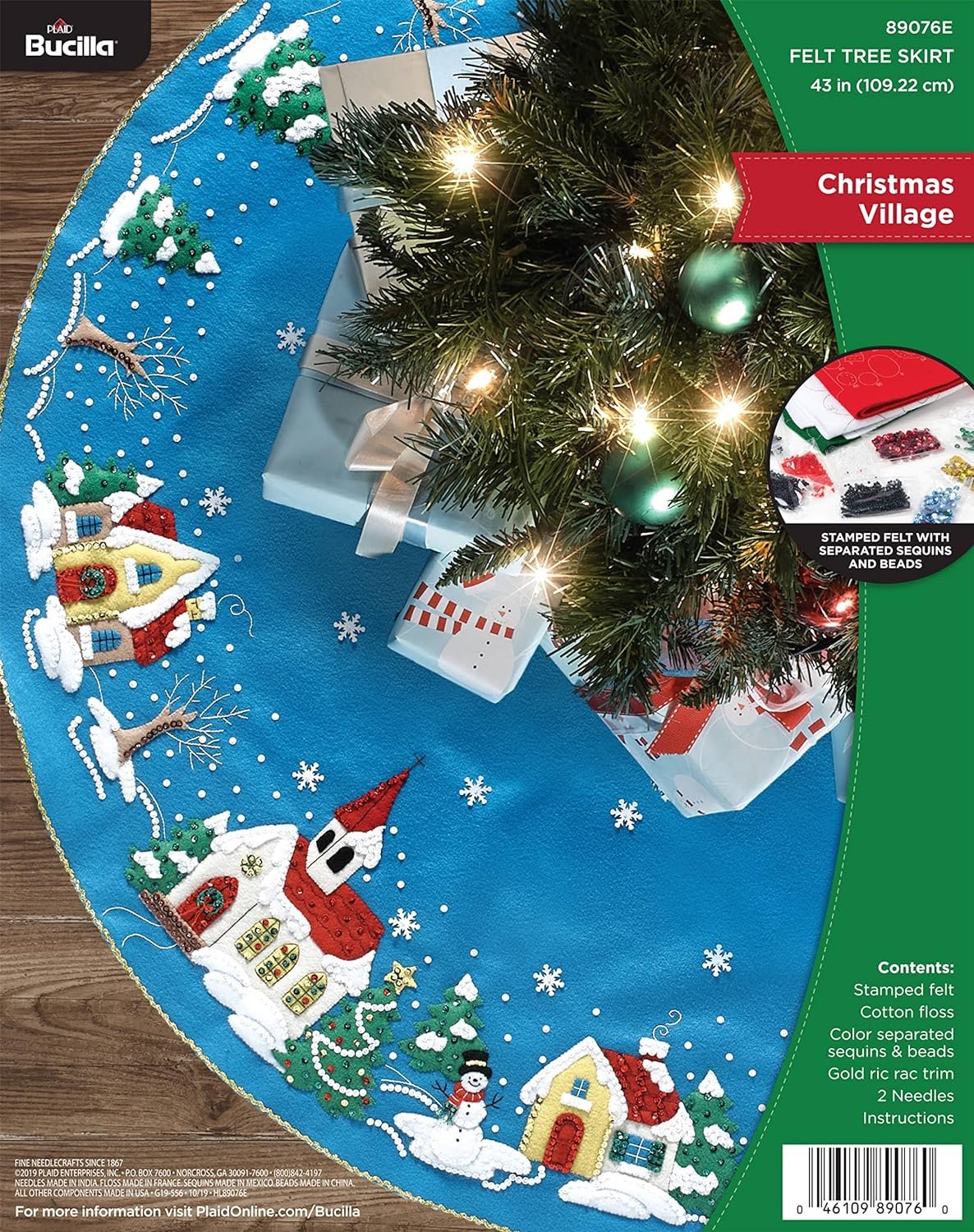 Bucilla Christmas Village Felt Applique Kit