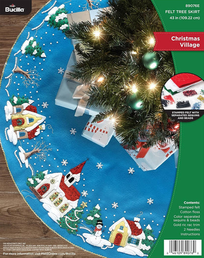 Bucilla Christmas Village Felt Applique Kit