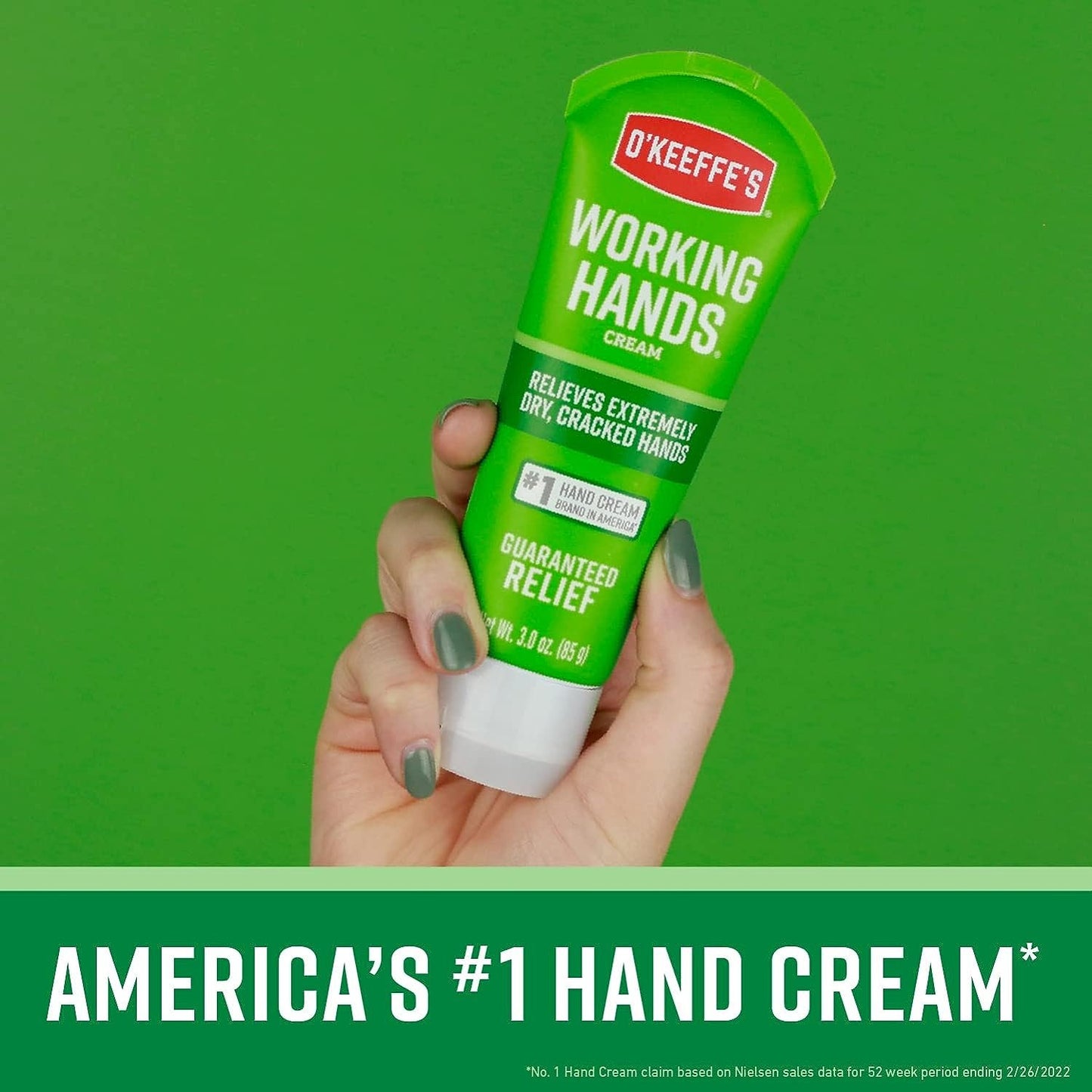 O'Keeffe's Working Hands Hand Cream, Relieves and Repairs Extremely Dry Hands, 3 oz Tube, (Pack of 1)