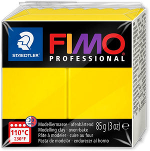 Staedtler 8004 FIMO Professional Oven-Hardening Polymer Modelling Clay - Pack of 5 x 85g Blocks - True Colours