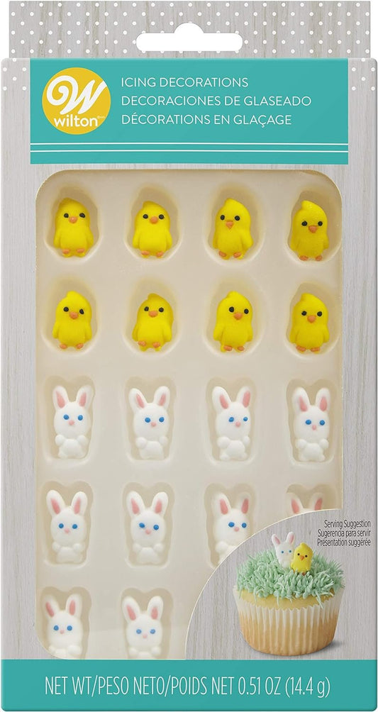 Wilton Icing Decorations, Mini Chicks and Bunnies