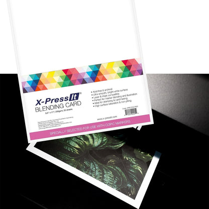 Blending Card Paper Bright White 8.5” x 11” 25 Sheets