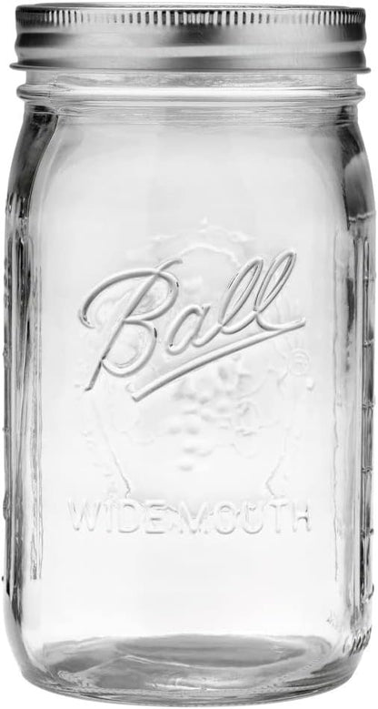 Ball Quart Jar with Silver Lid, Wide Mouth, 1 Jar
