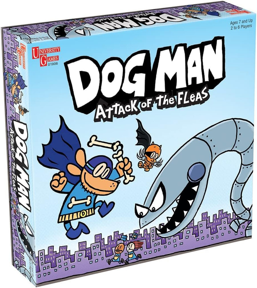 University Games, Dog Man Board Game Attack of The Fleas, Based On The Popular Dog Man Book Series by DAV Pilkey