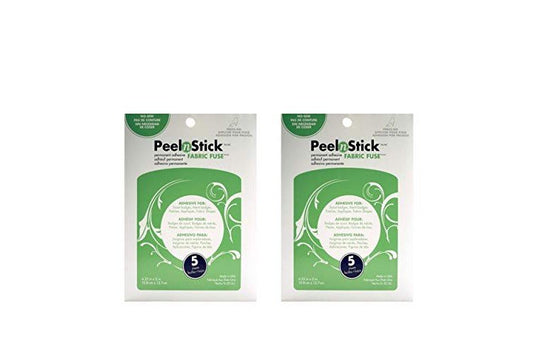 iCraft PeelnStick Fabric Fuse Sheets, 4.25 Inches x 5 Inches, 4-1/4"X5 5/Pkg (2)