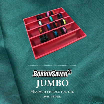 Bobbinsaver Sewing Tools BS2J Saver 2 Jumbo, Red, Holds Up To 70+ Bobbins