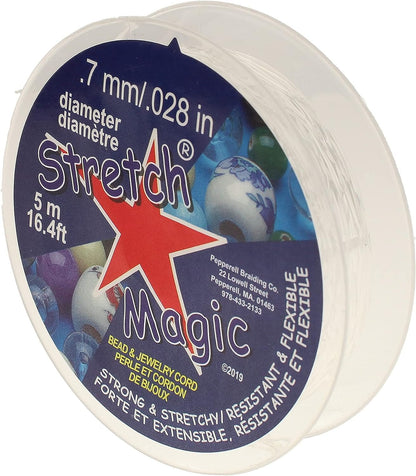 Pepperell SMF-1-5 0.7mm Stretch Magic Bead and Jewelry Cord, 5m, Clear