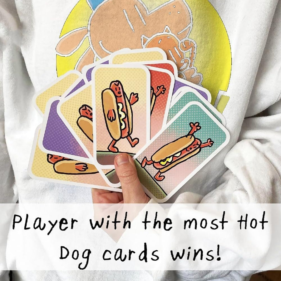 University Games The Hot Dog Card Game for Ages 5 and Up, 2 to 4 Players Based on The Dog Man Books by Dav Pilkey (07011), Yellow