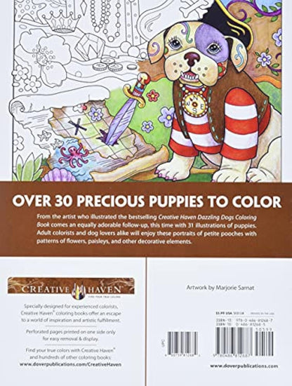 Creative Haven Playful Puppies Coloring Book: Relax & Find Your True Colors (Adult Coloring Books: Pets)