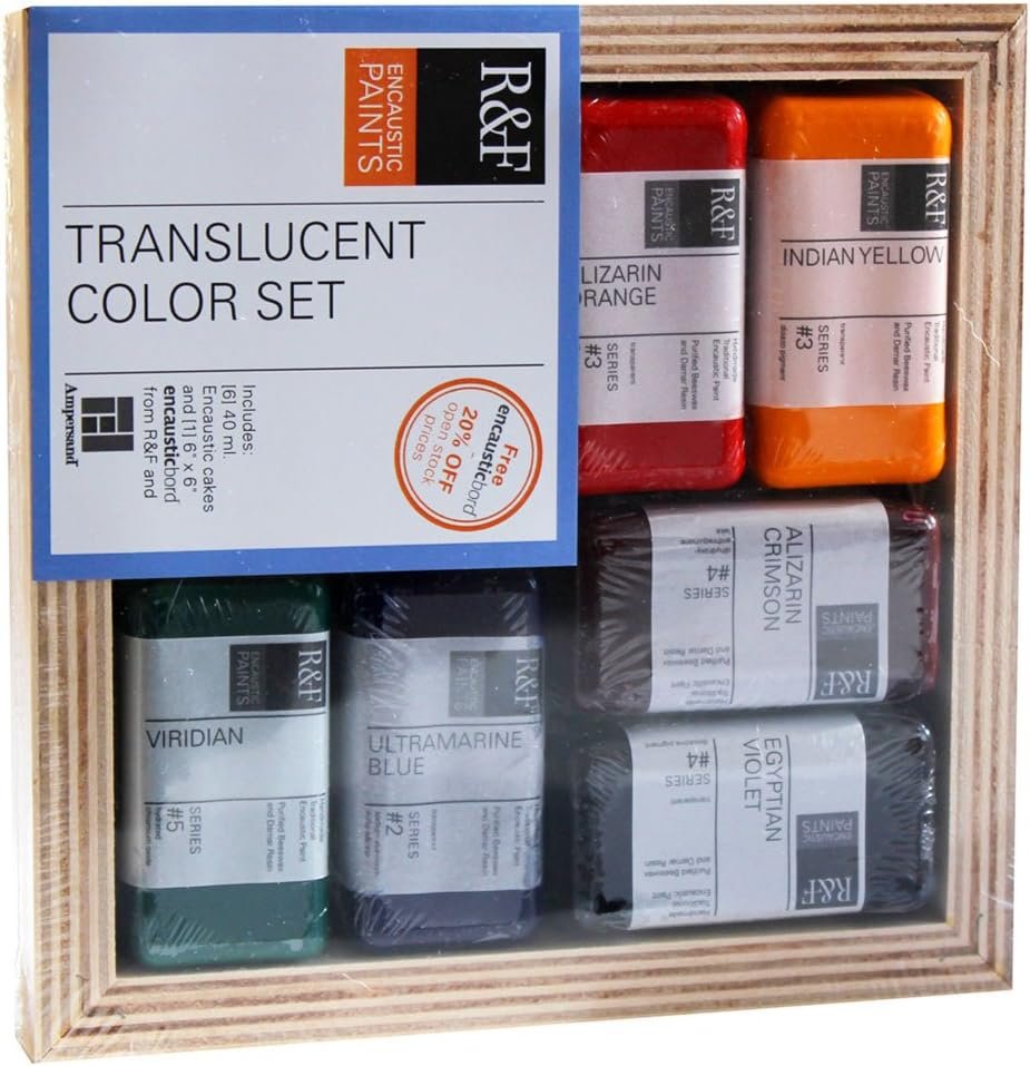 R&F Encaustic Paints Translucent Colors, Set of 6