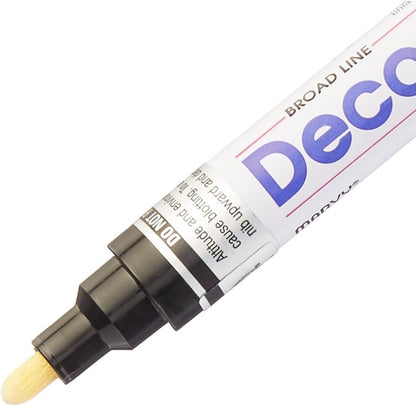 UCHIDA 300-C-1 Marvy Deco Color Broad Point Paint Marker, Black 7.25 x 1.88 x 0.5