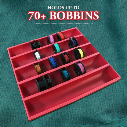 Bobbinsaver Sewing Tools BS2J Saver 2 Jumbo, Red, Holds Up To 70+ Bobbins
