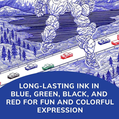 BIC Medium Point Ball Pen, 4 Colors, Assorted Ink, 1 per Pack