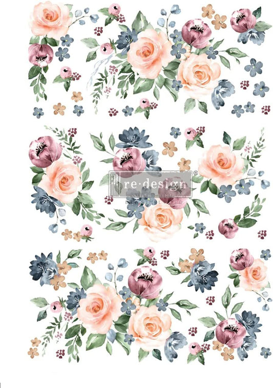Watercolor Bloom 24″x35″ Rub On Transfer Paper by Redesign with Prima