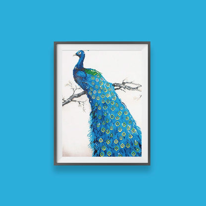 DIAMOND DOTZ Blue Peacock Diamond Painting Artwork Kit