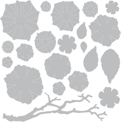 Sizzix, Multi Color, Thinlits Die Set 661806, Tattered Florals by Tim Holtz, 21 Pack, One Size (SIZ661806)
