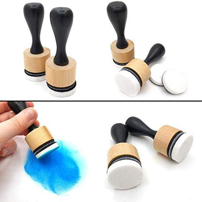 Mini Ink Blending Foams, 20 Pack Round Replacement Foam Pads for Distressing, Blending and More