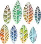 Sizzix Thinlits Die Set 8 Pack Cut Out Leaves by Tim Holtz, Multicolor