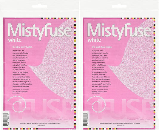 Attached Mistyfuse Sheer Fusible Interfacing, 20" x 90", White (EAWF01)