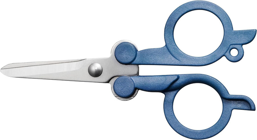 FISKARS Folding Travel Scissors - TSA-Compliant and Portable - Stainless Steel Blades and Blue Handles