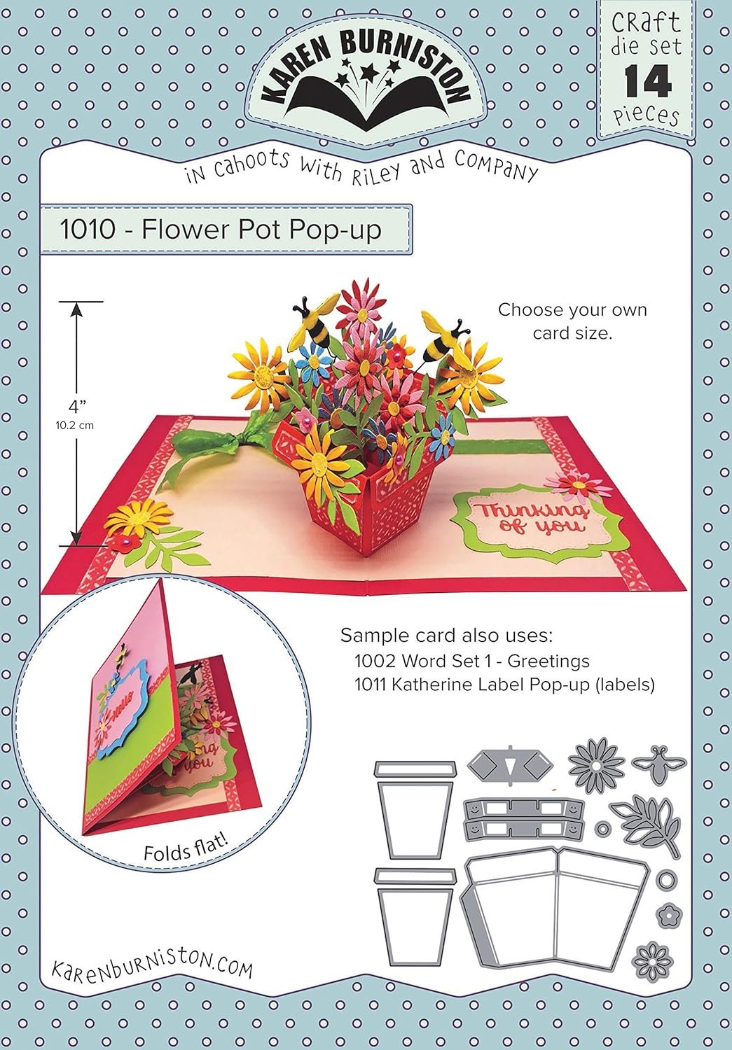 KB Riley 1010 Karen Burniston Dies-Flowerpot Pop-Up
