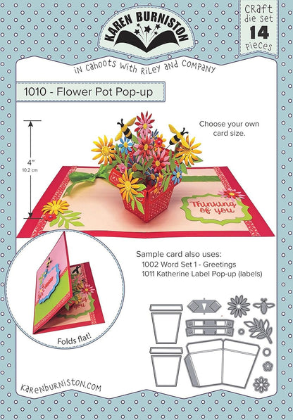 KB Riley 1010 Karen Burniston Dies-Flowerpot Pop-Up