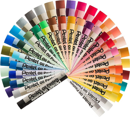 Pentel Oil Pastels 50/Pkg-Assorted Colors