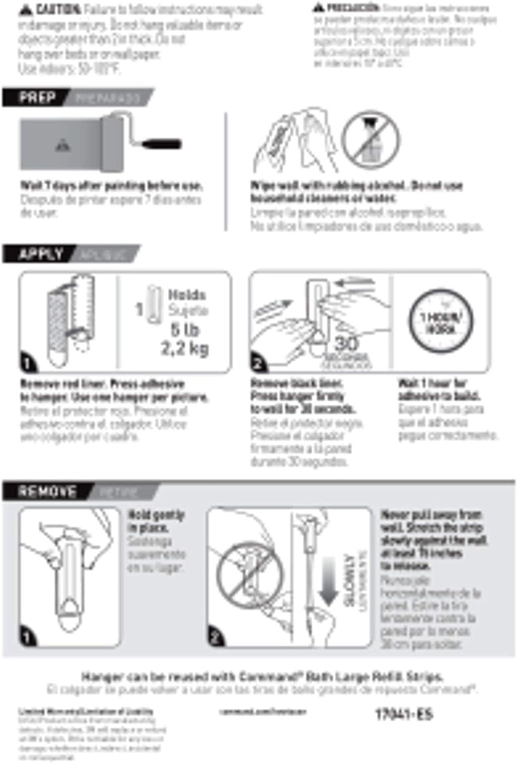 Command Large Frame Hanger, 5 lb Capacity