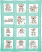 Jack Dempsey Needle Art Teddy Bears Nursery Quilt Blocks, White, 9 by 9-Inch
