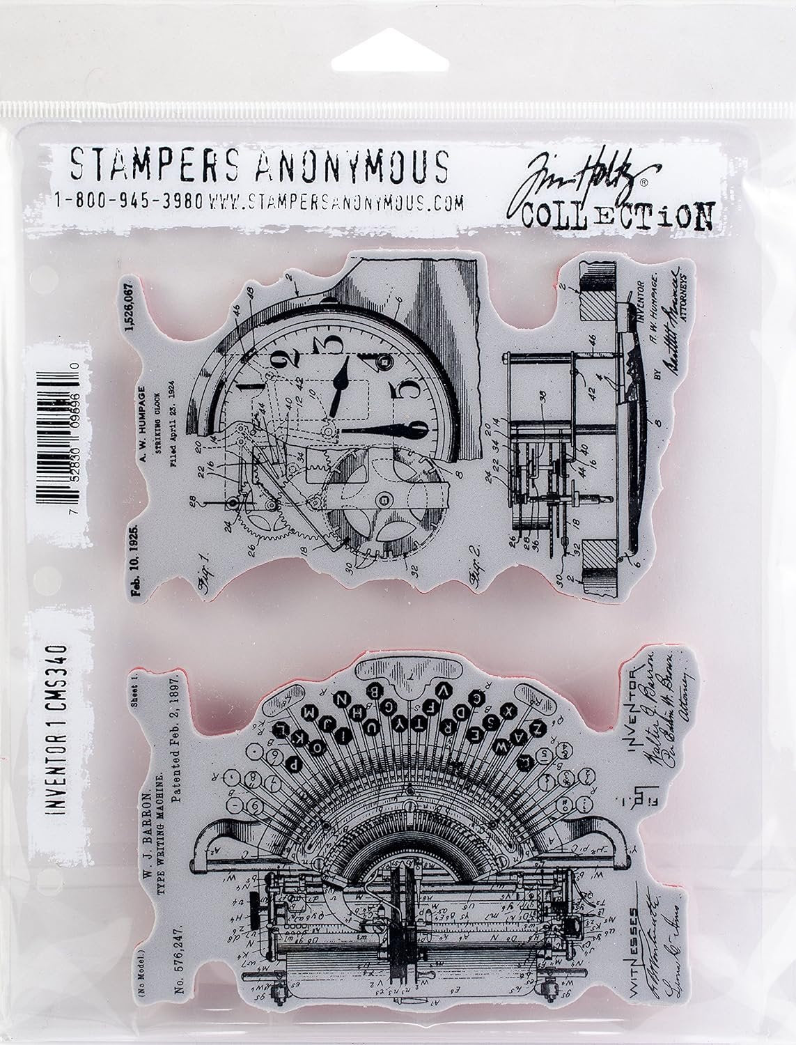 Tim Holtz - Stampers Anon CLING RBBR STAMP SET INVENTOR 1, us:one size, Other